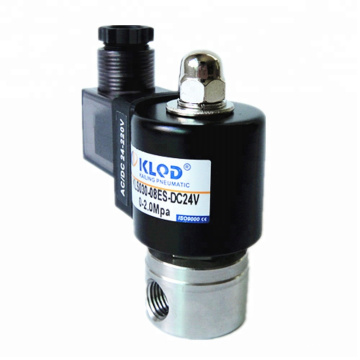 Direct Acting Long Time Working High Pressure  PTFE Sealing KLS Series Stainless Steel Solenoid Valve With Energy Saving Coil